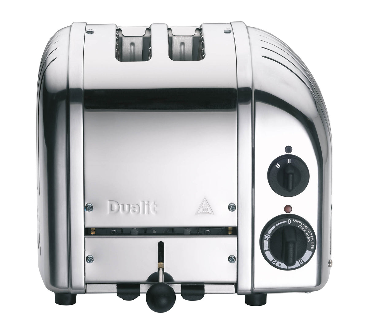 Polierter DUALIT Toaster NEWGEN mit Edelstahl, 2 Scheiben, modernes Design, ideal für knuspriges Toasten.