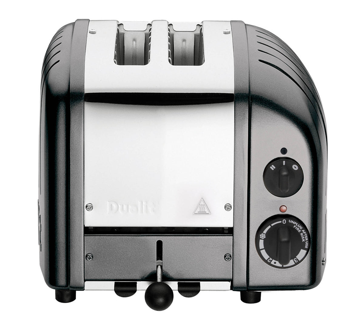 Dualit Toaster Newgen in grau metallic, 2 Scheiben, modernes Design, hochwertiger Toaster für knuspriges Toasten.