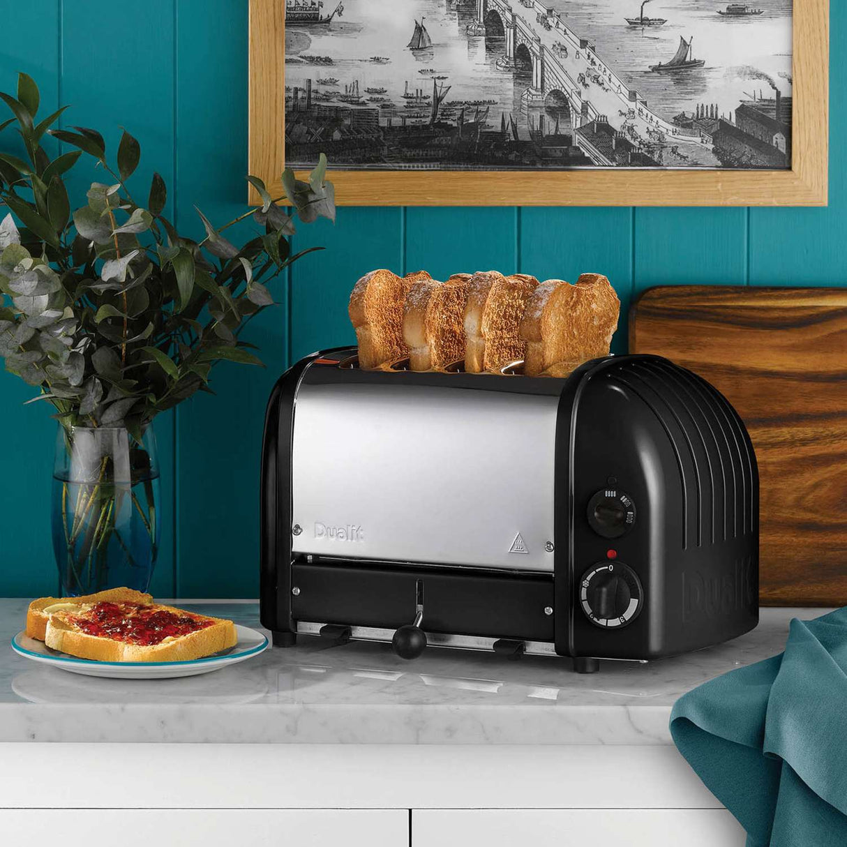 Toaster NEWGEN, Classic, 4-Schlitz, schwarz