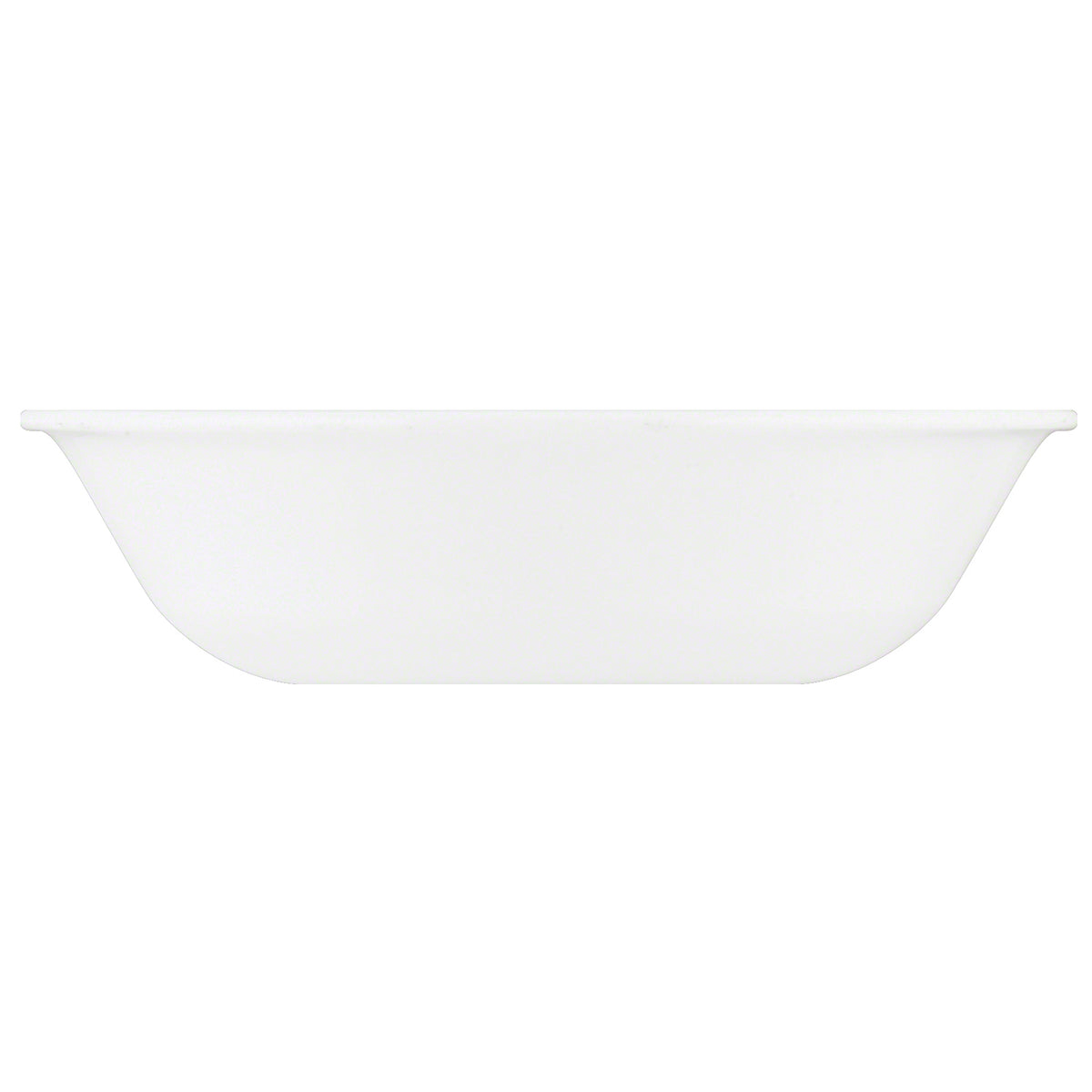 Corelle Winter Frost white dinnerware set showing a stack of plates and bowls with a frosted, winter-inspired design.