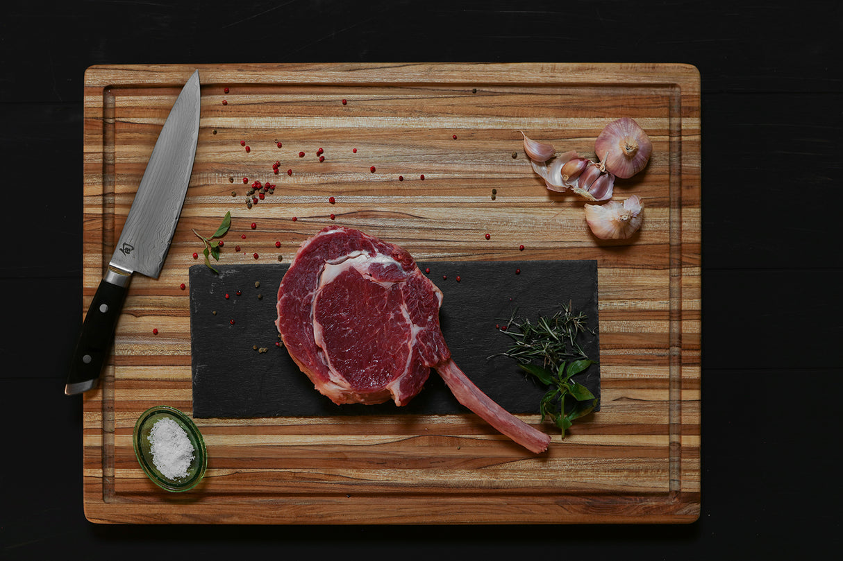 Traditional Schneidebrett aus Teakholz in 3 Größen