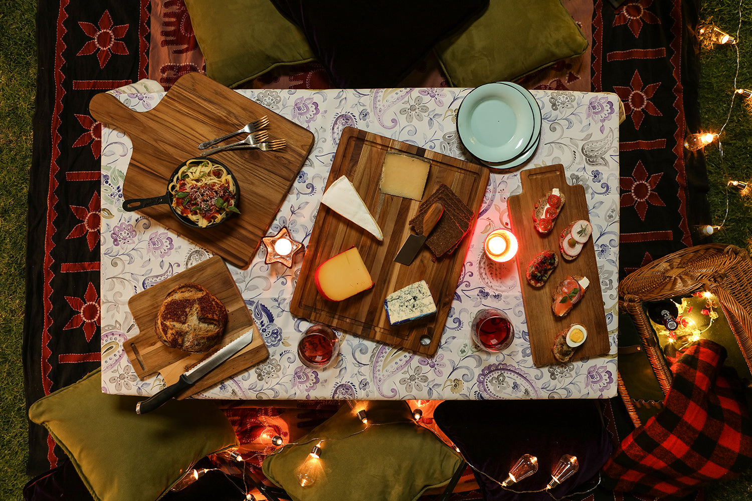 Marine Schneidebrett mit Saftrille in 2 Größen