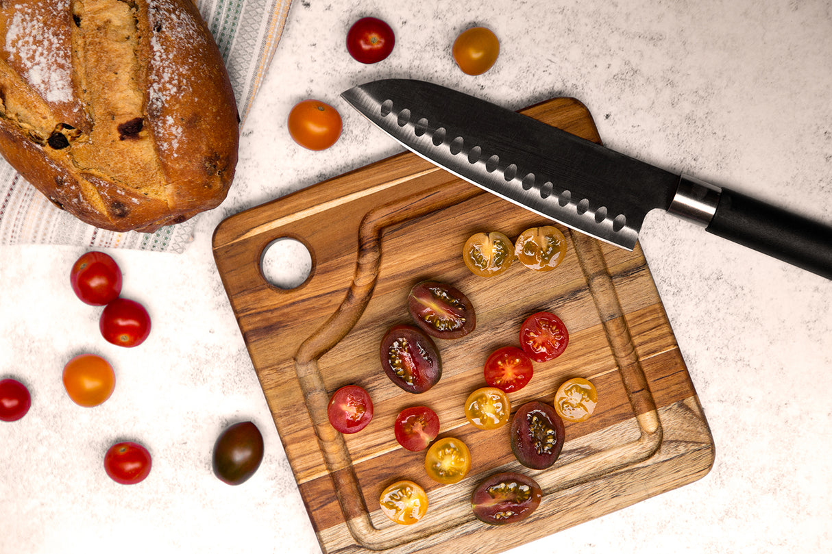 Marine Quadratisches Schneidebrett mit Saftrille