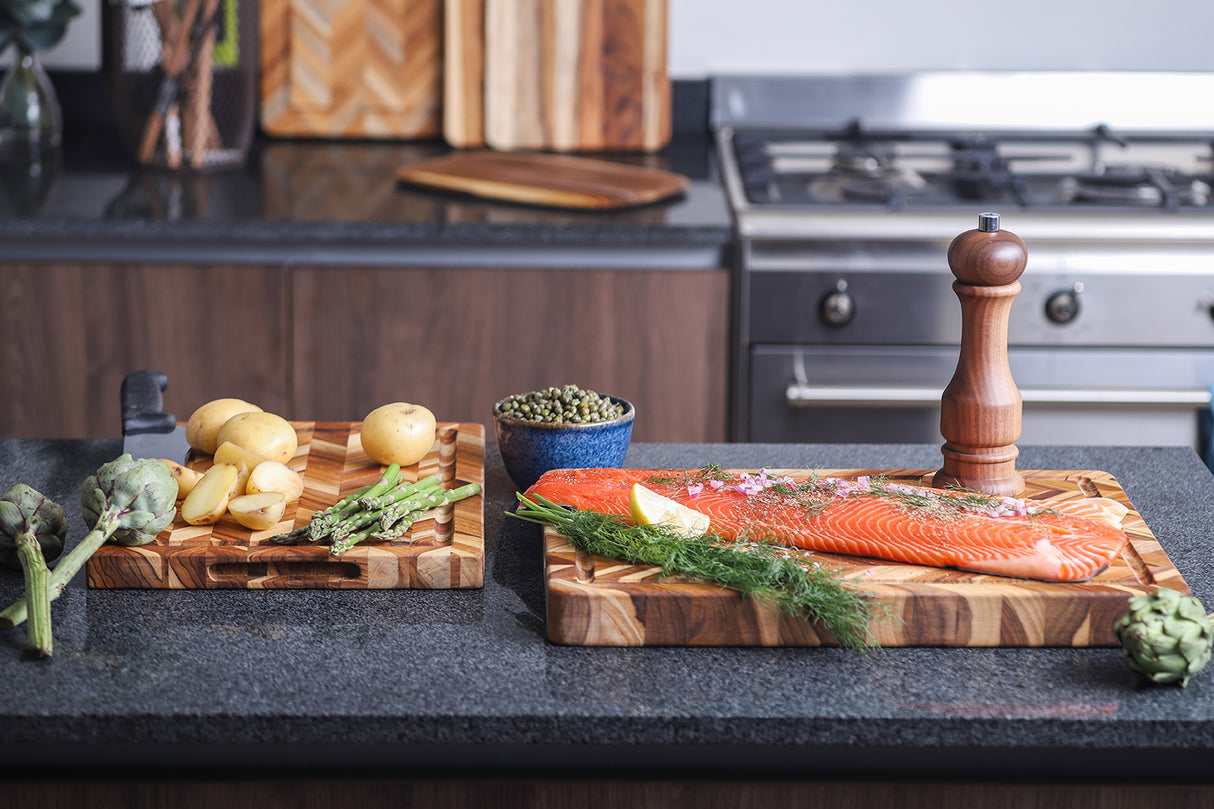 Herringbone Schneidebrett Extradick, in 2 Größen