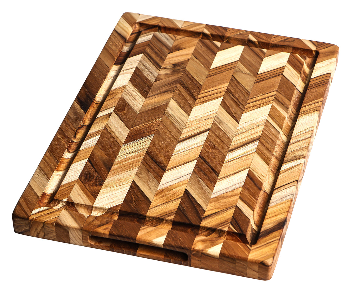 Herringbone Schneidebrett mit Saftrille, in 2 Größen