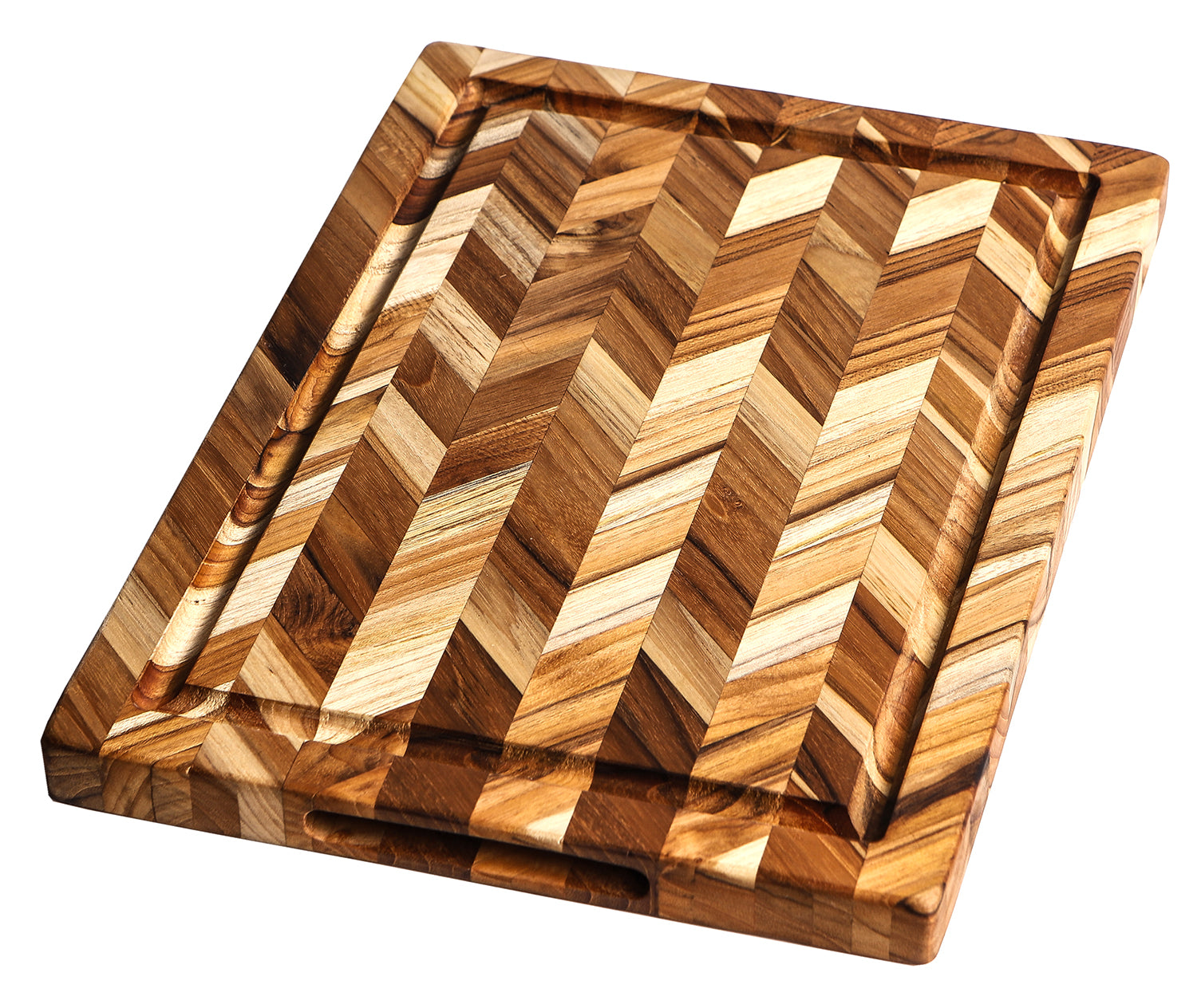 Herringbone Schneidebrett mit Saftrille, in 2 Größen