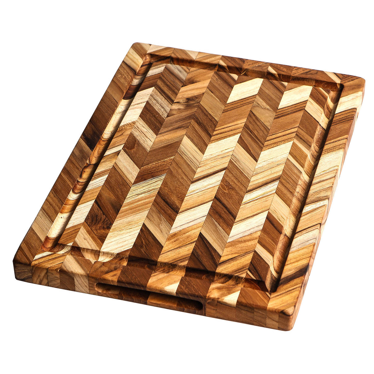 Teakholz-Schneidbrett HERRINGBONE