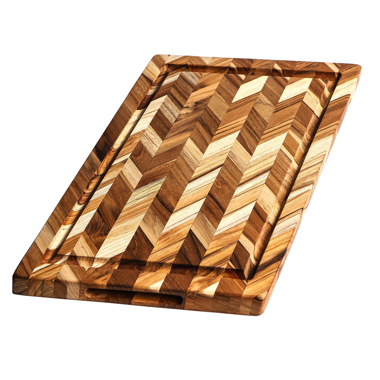 Teakholz-Schneidbrett HERRINGBONE