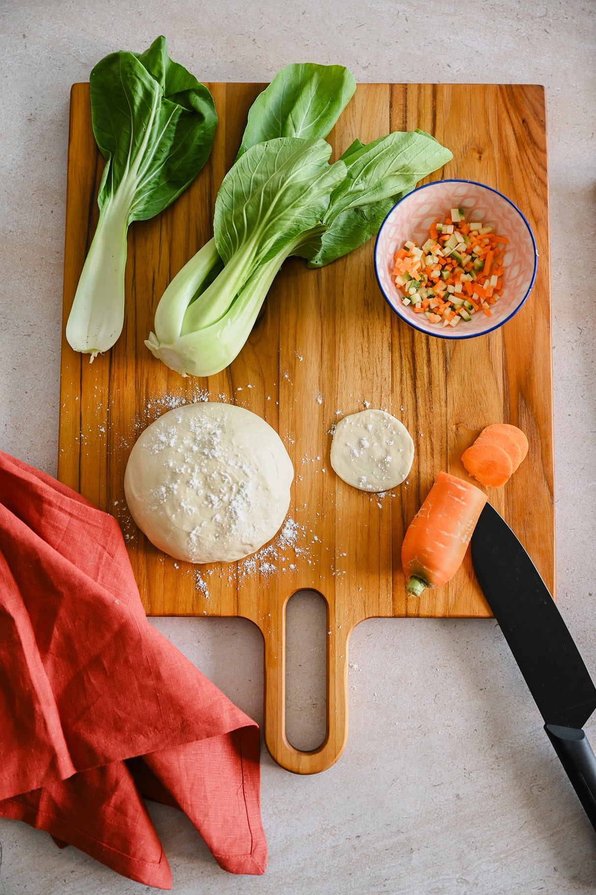 Bistro Quadratisches Servierbrett mit langem Griff