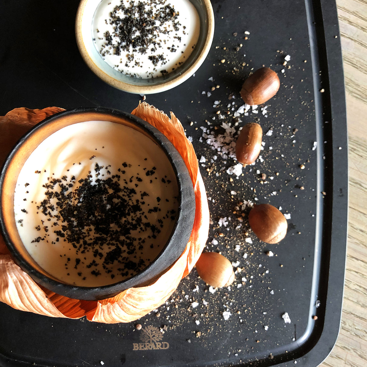 Holzfaser "Kaffee und Bistro" Schiefer
