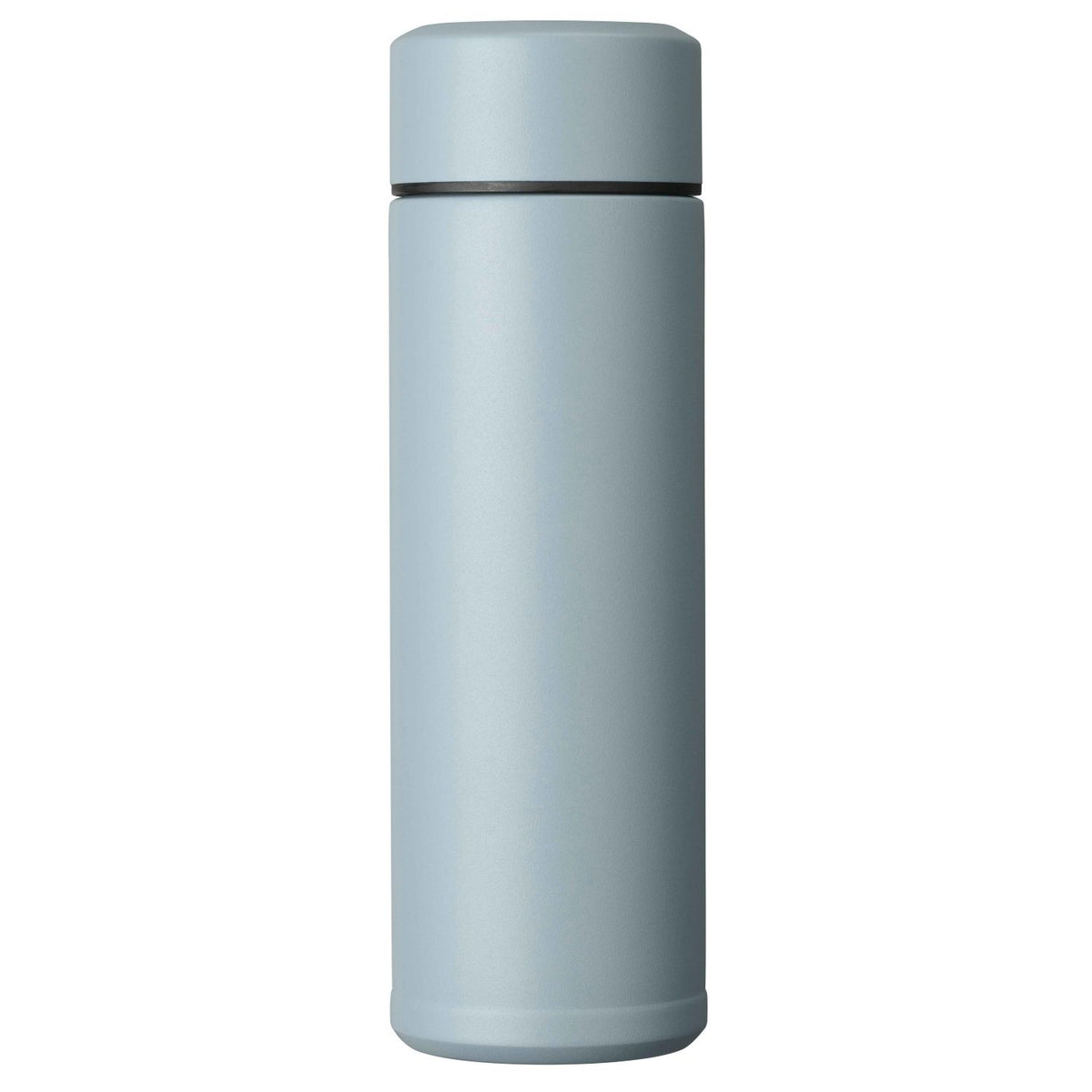 Blue KYOCERA slim mug insulated bottle with a sleek design, perfect for keeping beverages hot or cold on the go.