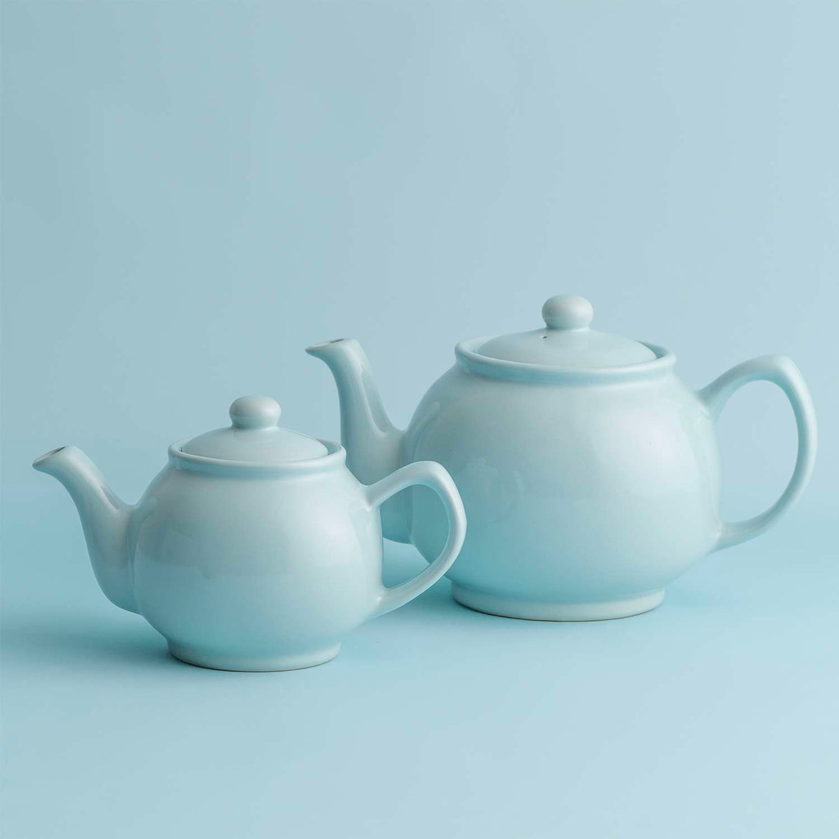 Teekanne pastell blau, 2 Tassen
