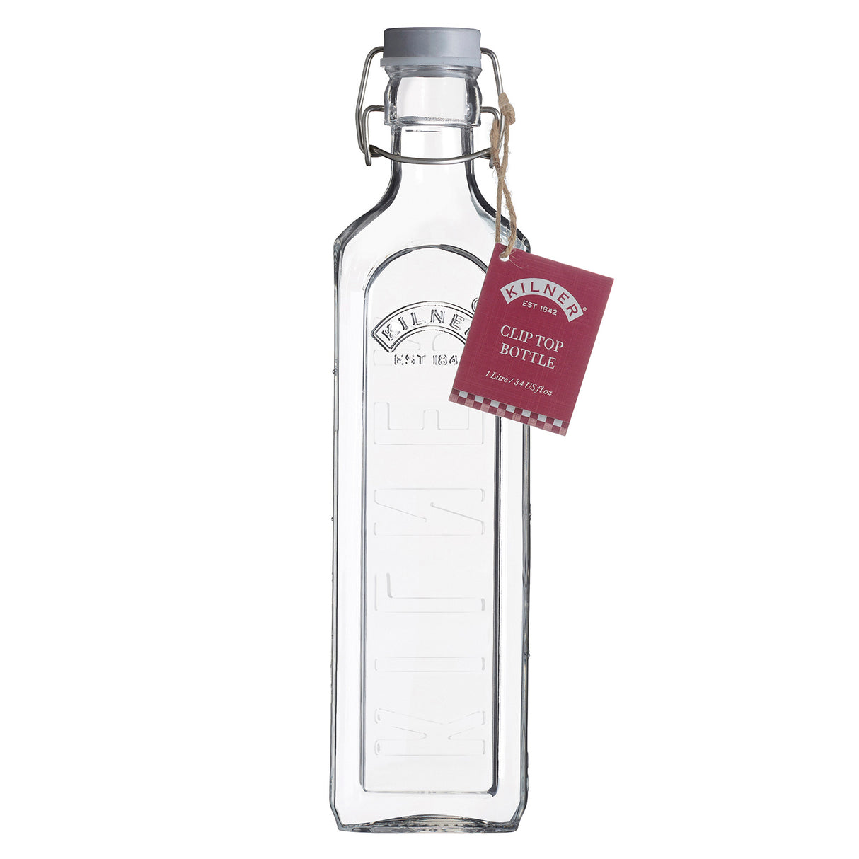 Einkochflasche mit Bügelverschluß, eckig