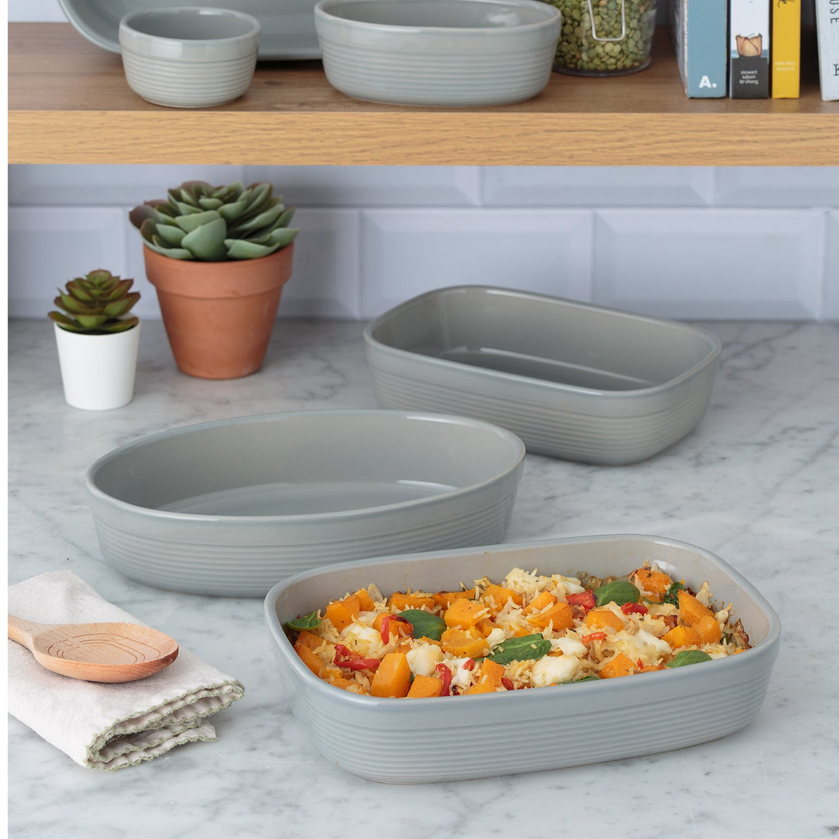 2. Wahl - Rechteckige Auflaufform, grau 2 Liter