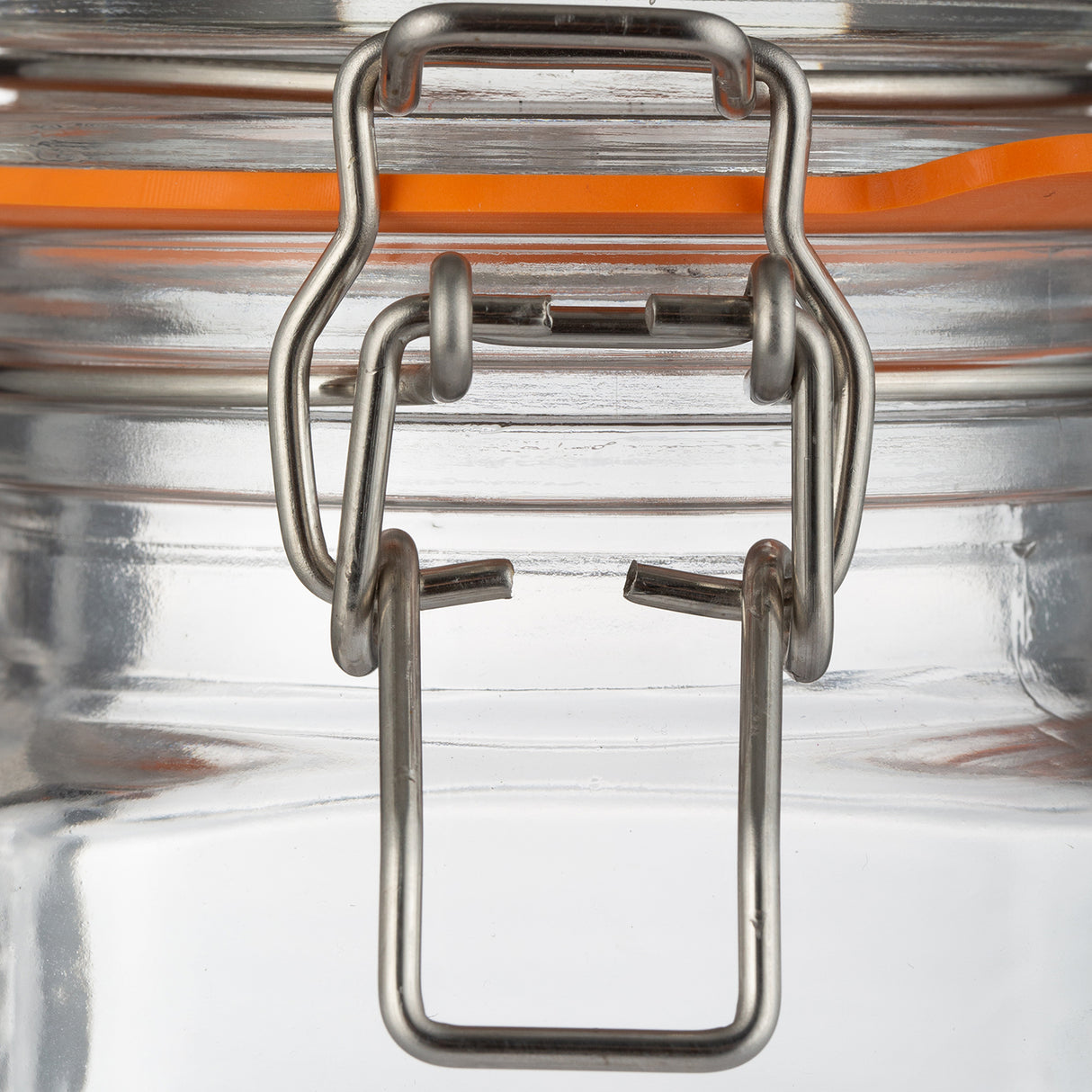 Einmachglas, Bügelverschluss, quadratisch