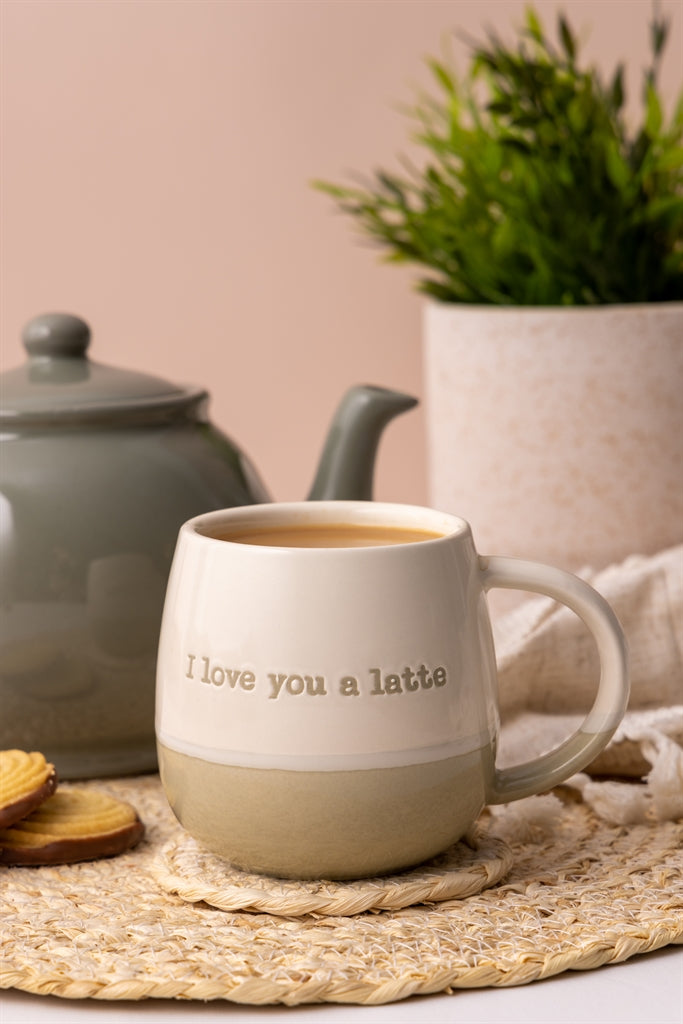 PRICE & KENSINGTON | Tasse, A LATTE", mint, 350 ml