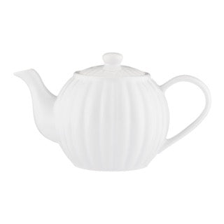 Weiße Teekanne PRICE & KENSINGTON LUXE mit Platz für 6 Tassen, elegant und stilvoll für Tee-Genuss.
