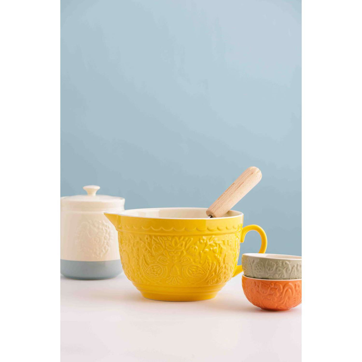 Rührschüssel mit Griff Home to Roost 24 cm gelb