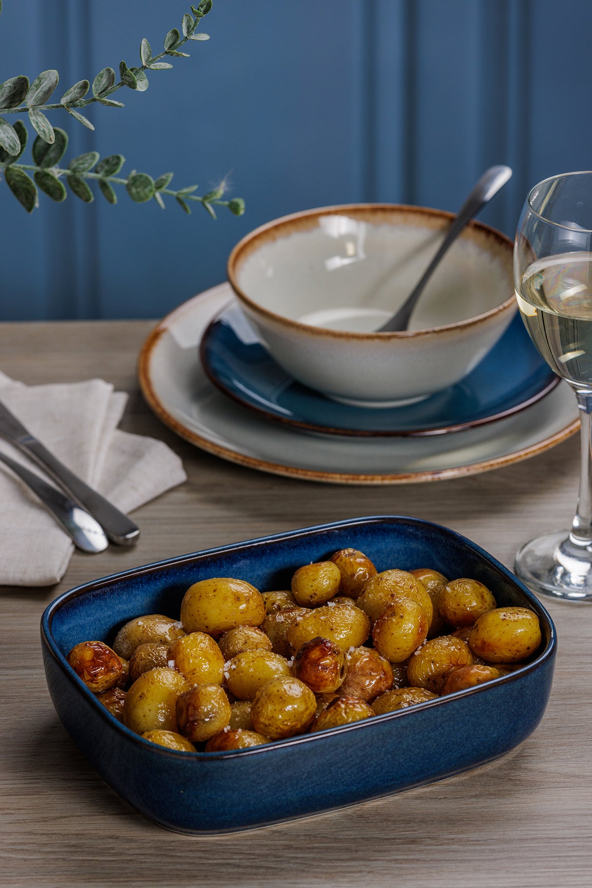 Rechteckige Auflaufform, Reactive Blue