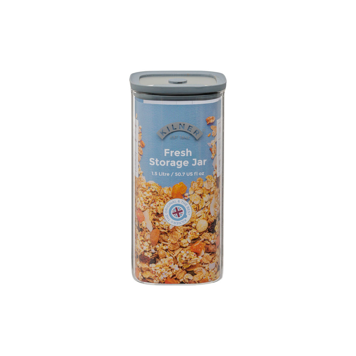KILNER Fresh Storage Vorratsglas with screw-top lid for storing dry goods and pantry essentials.