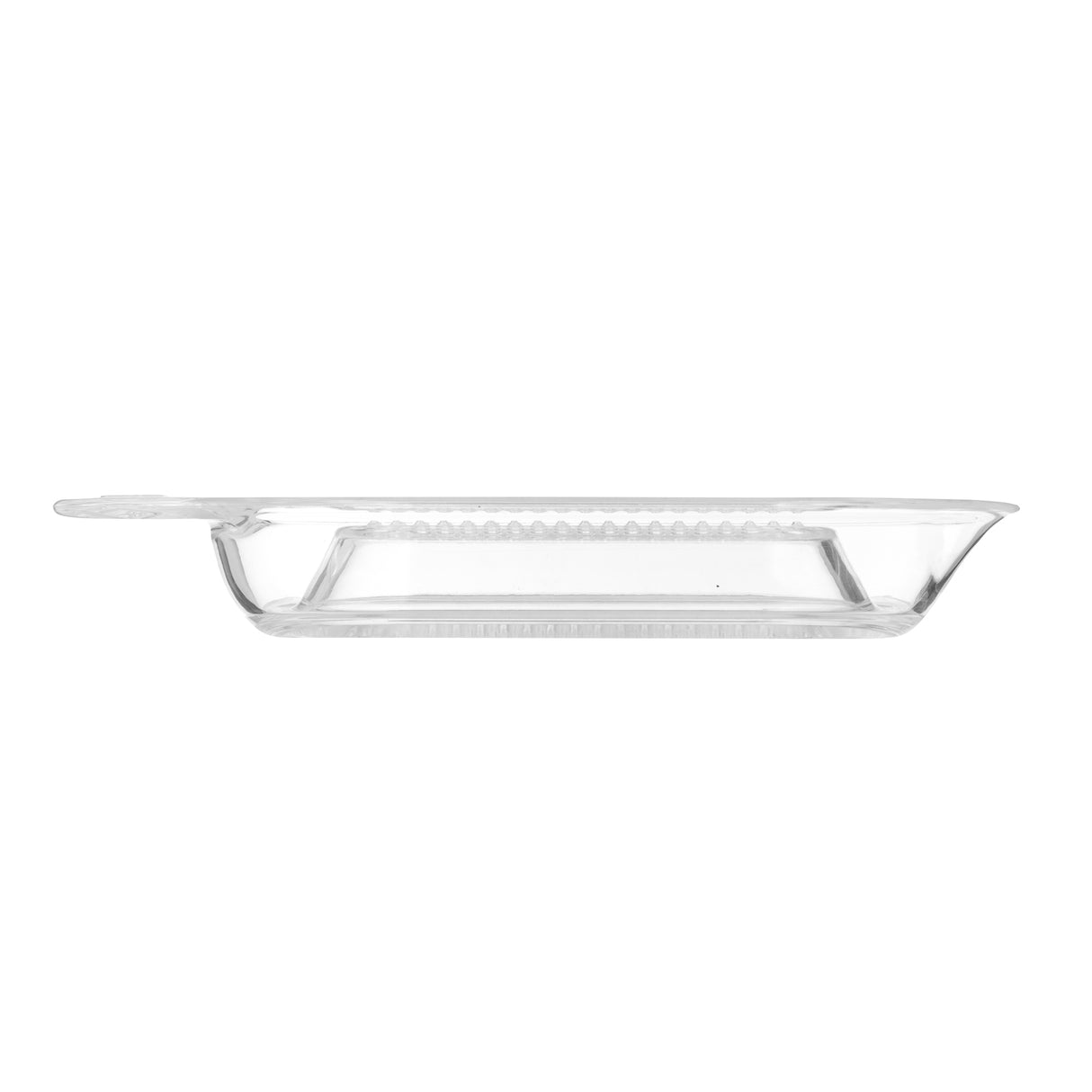 Küchenreibe aus Glas mit Auffangring, Länge: 20 cm