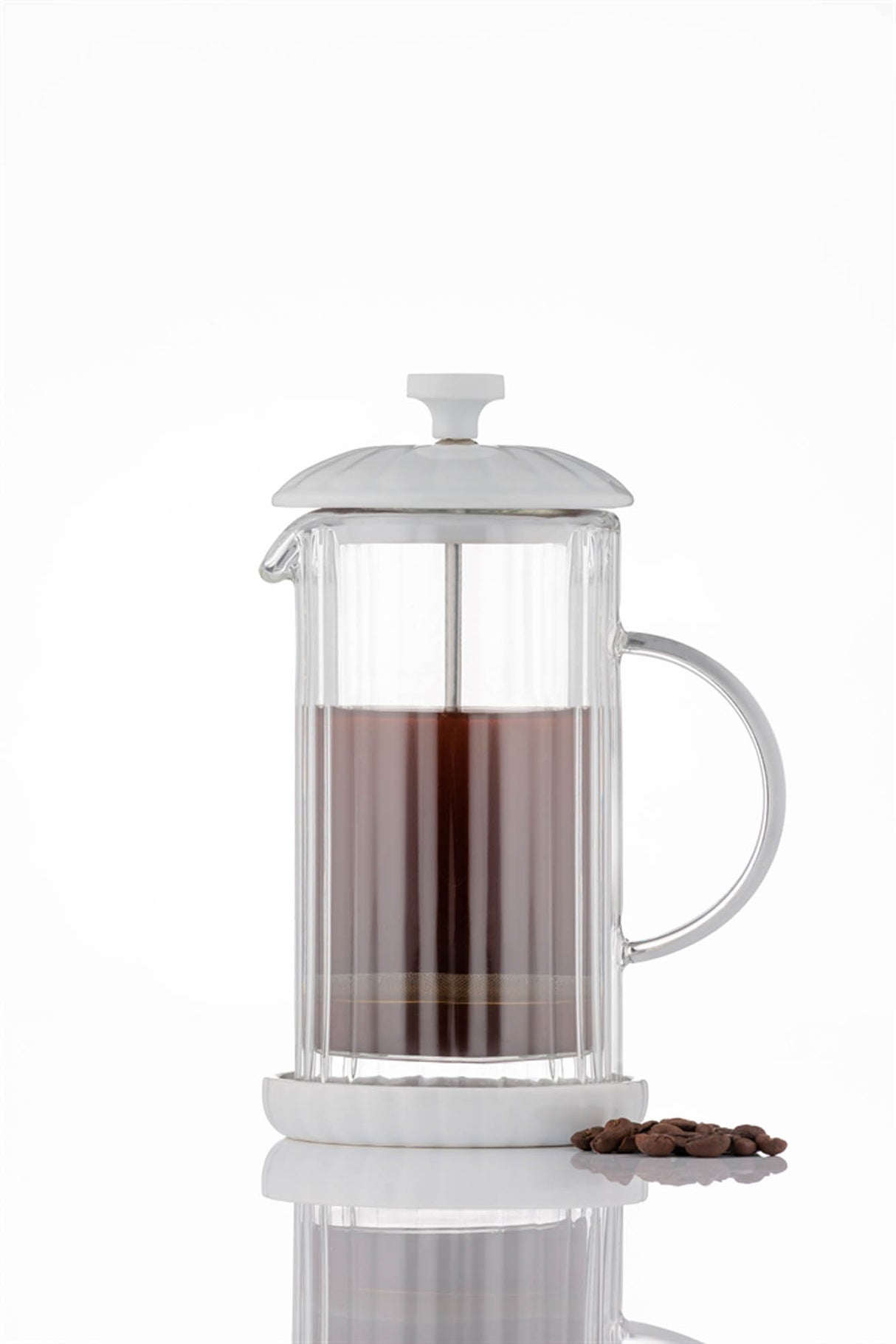French-Press Kaffeezubreiter Luxe, weiß