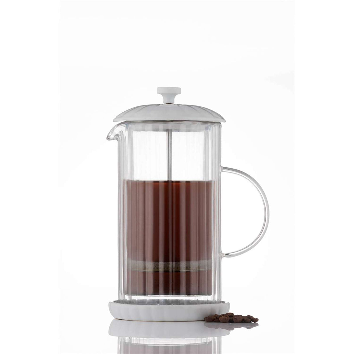 French-Press Kaffeezubreiter Luxe, weiß