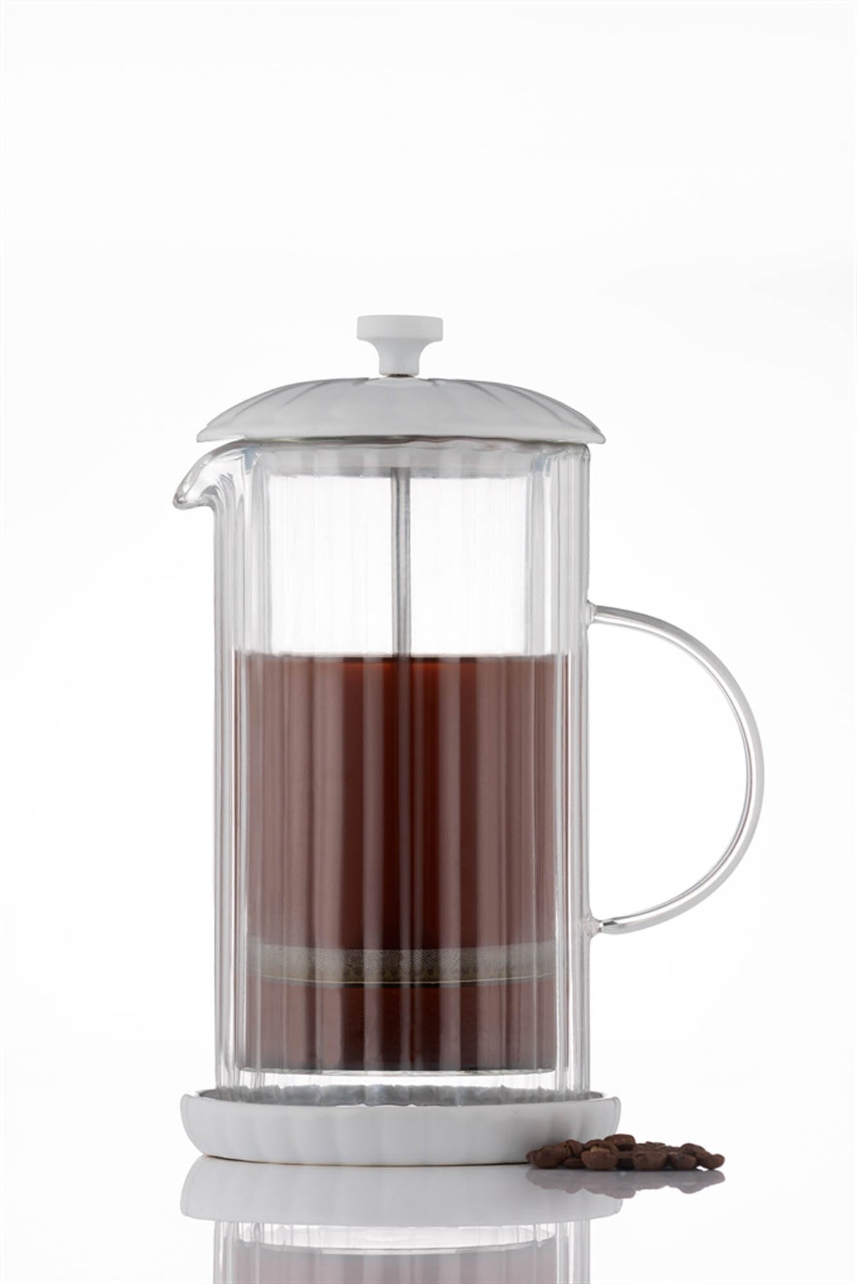 French-Press Kaffeezubreiter Luxe, weiß
