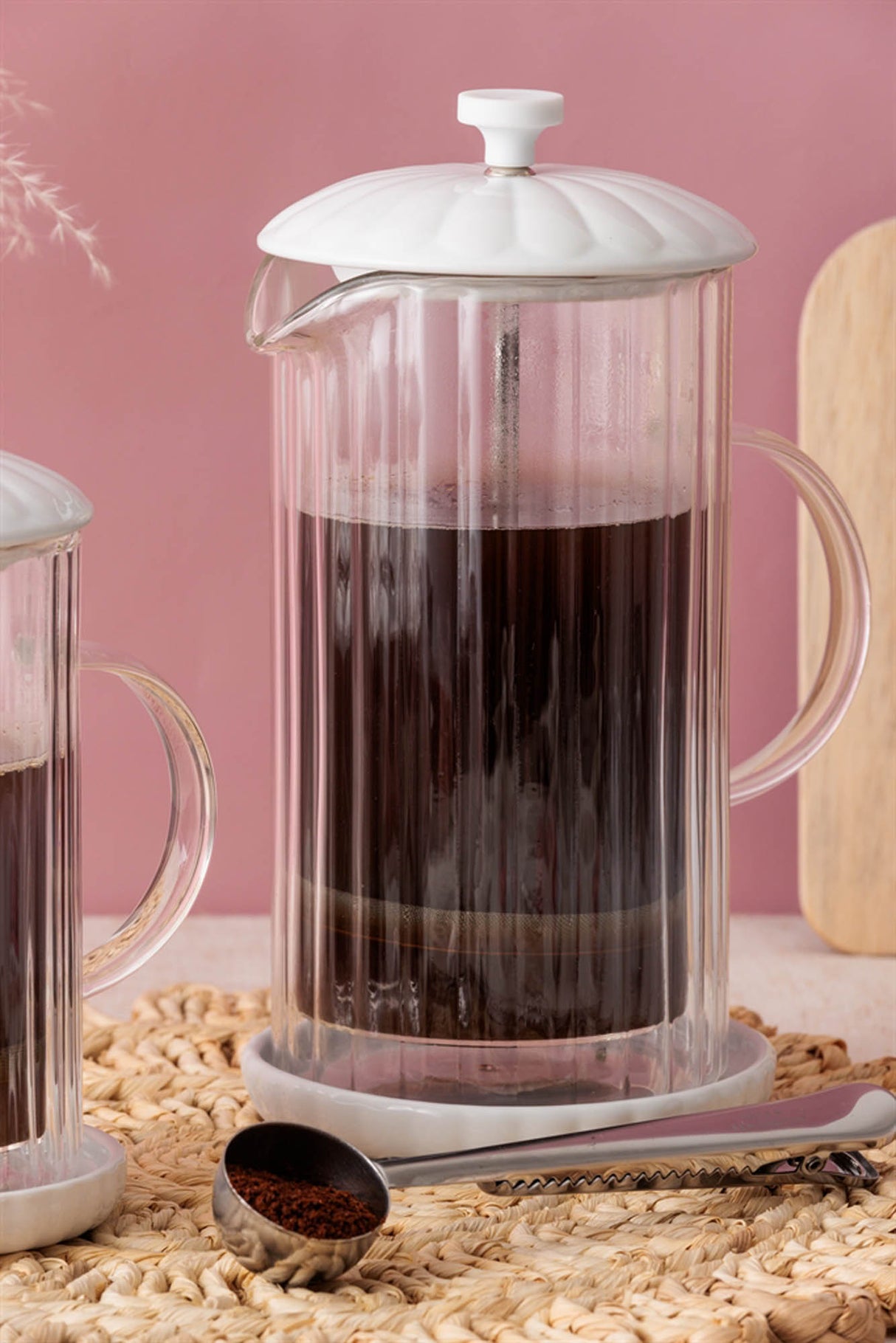 French-Press Kaffeezubreiter Luxe, weiß