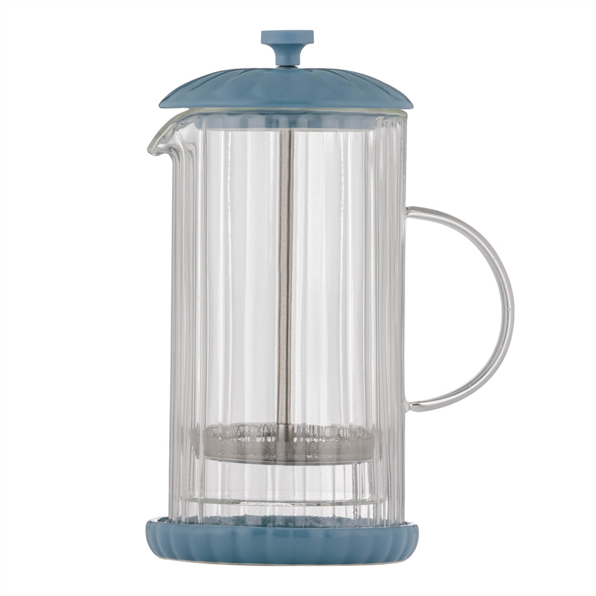 French Press Kaffeezubreiter Luxe, taubenblau, 1 L