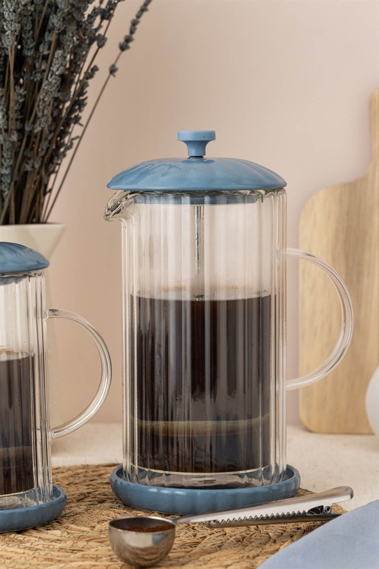 PRICE & KENSINGTON | Frenchpress, taubenblau, 1 L
