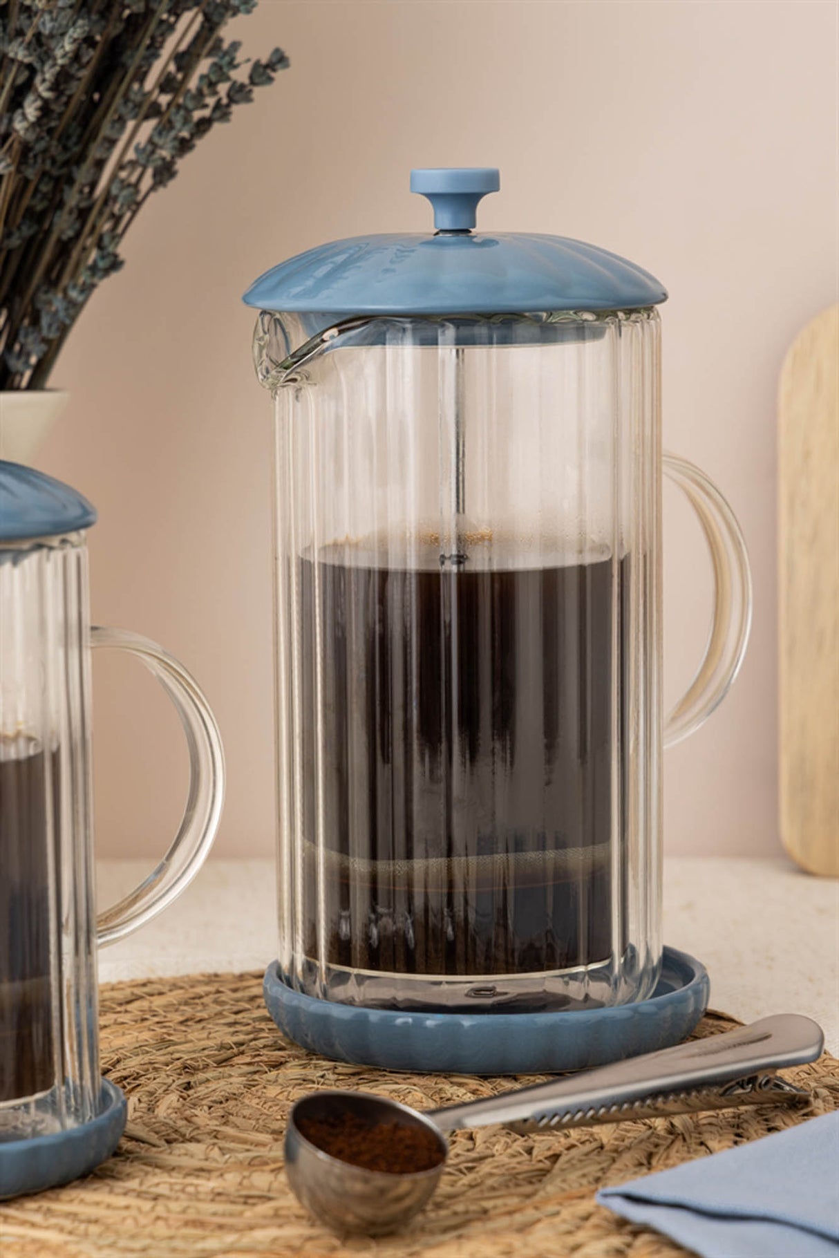PRICE & KENSINGTON | Frenchpress, taubenblau, 1 L