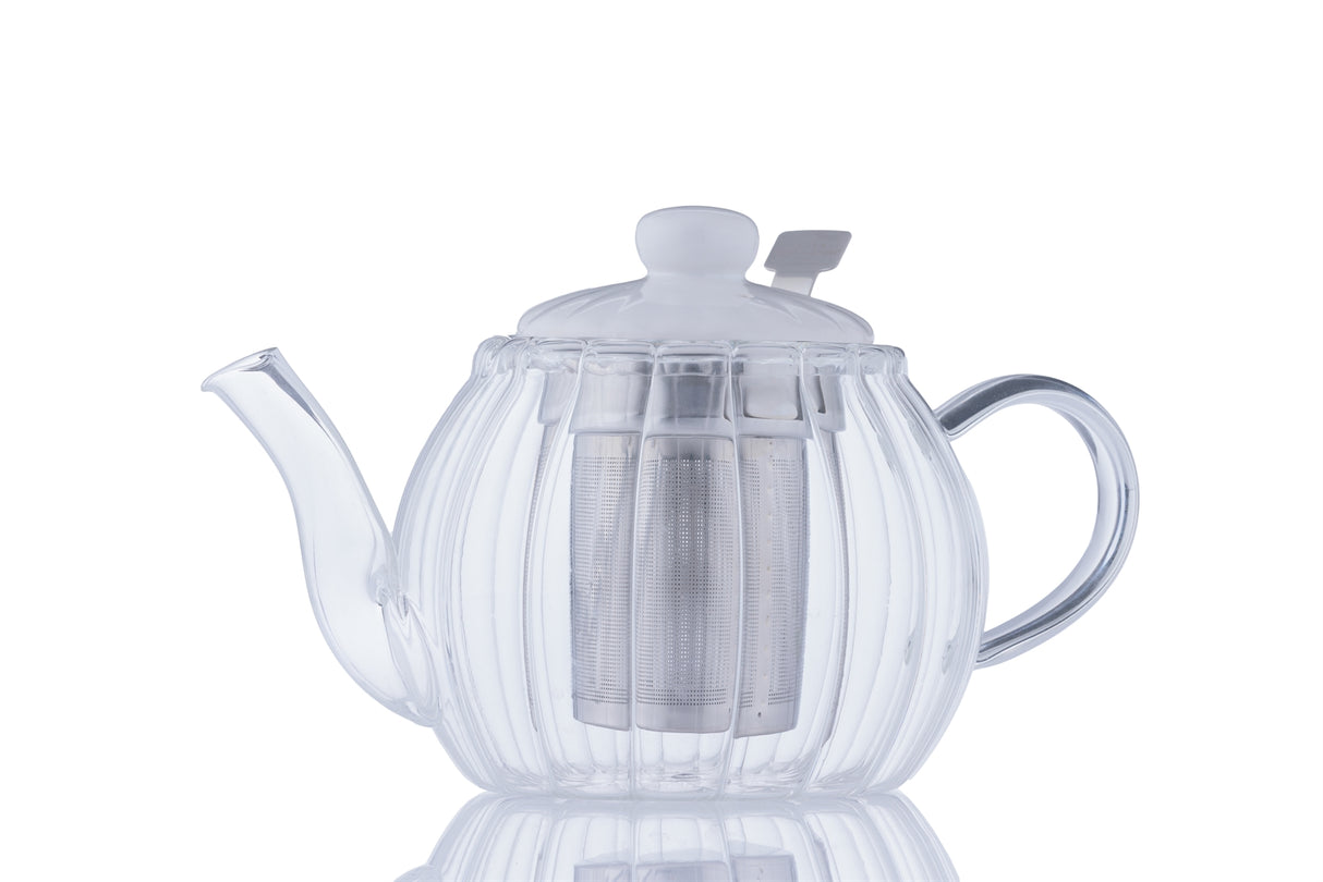 Teekanne "Luxe" Glas, weiß, 1000 ml