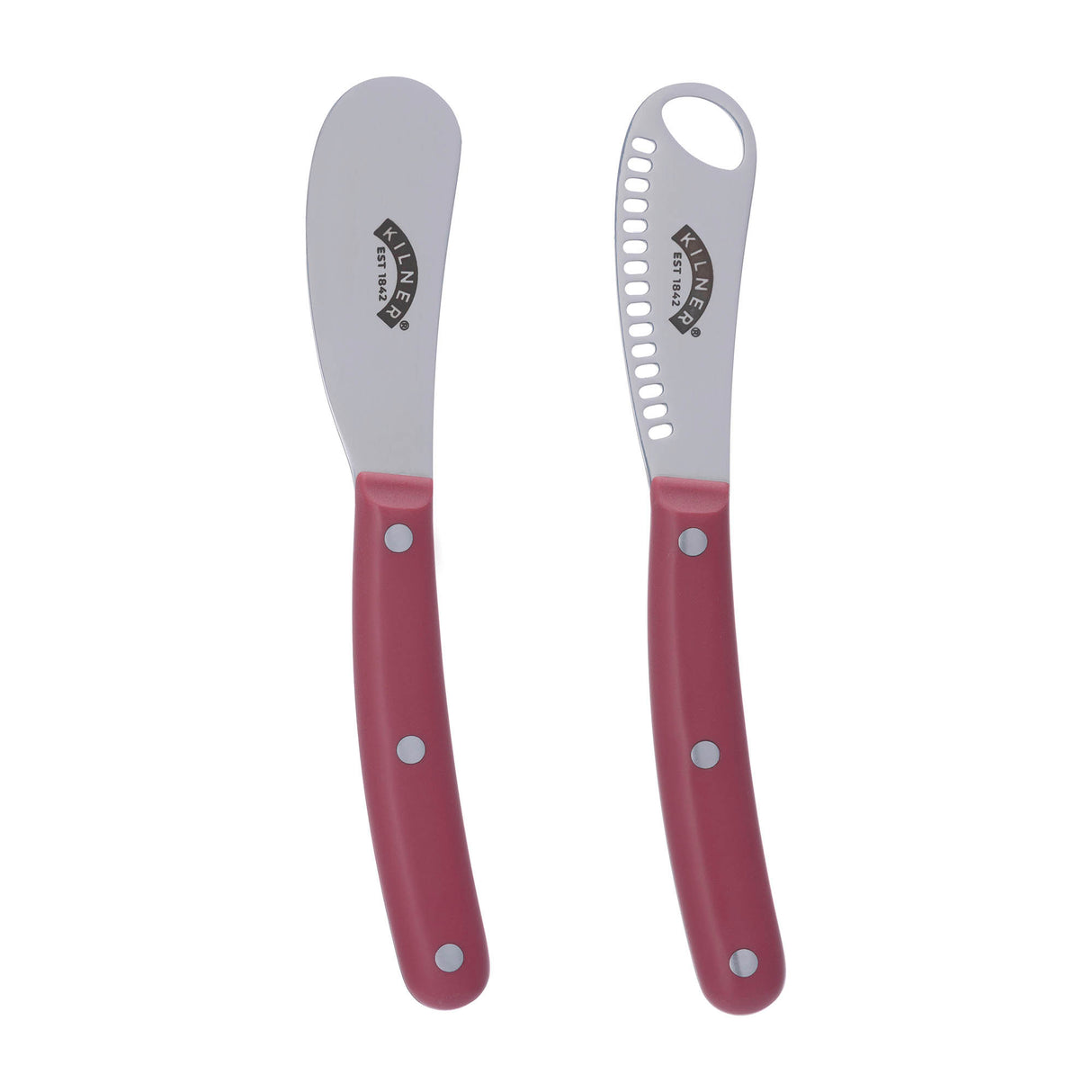 KILNER | Buttermesser, edelstahl / rot