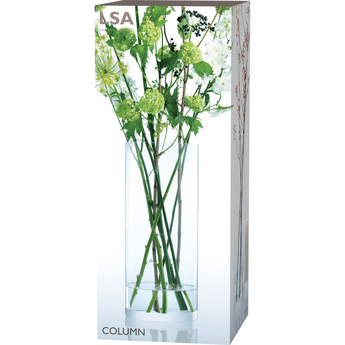 LSA | Vase COLUMN, klar, Ø18cm