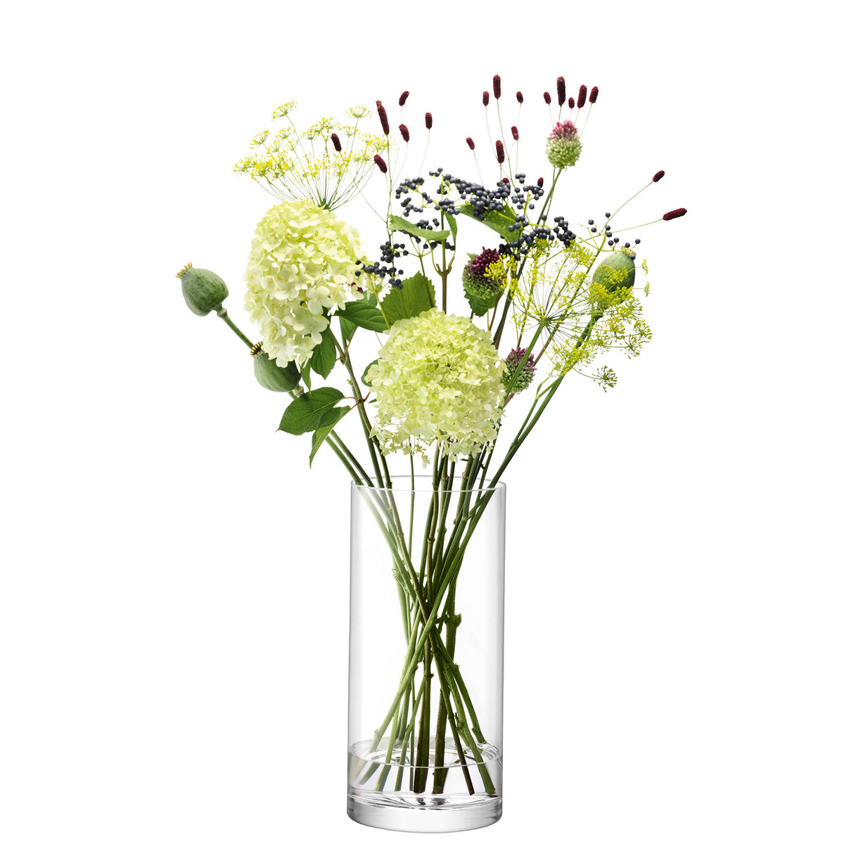 LSA | Vase COLUMN, klar, Ø17cm