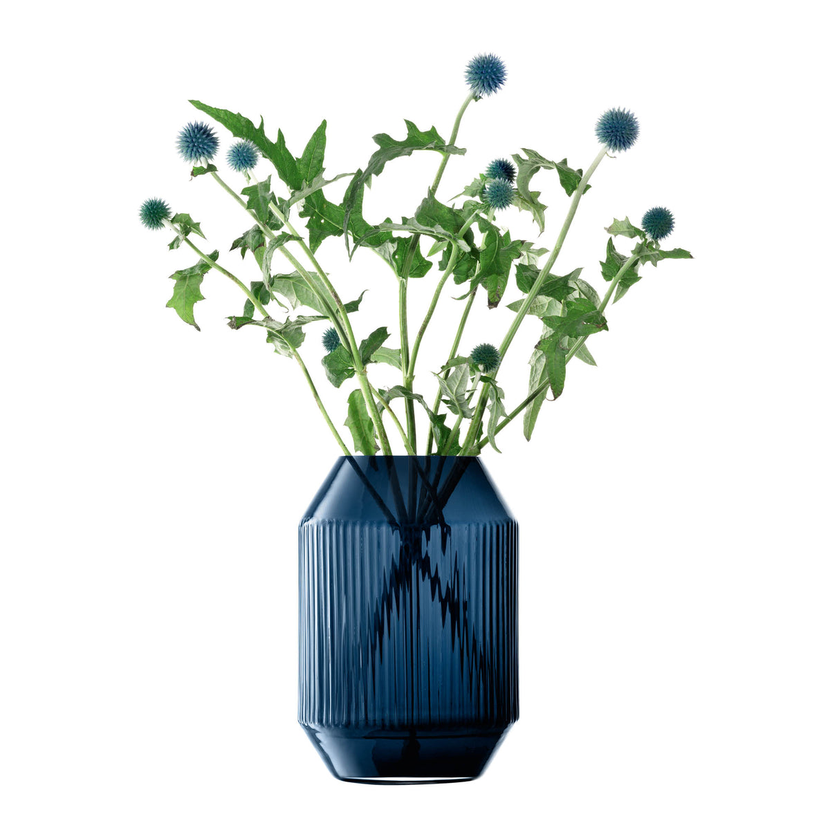 LSA | Vase ROTUNDA, saphir, H26cm