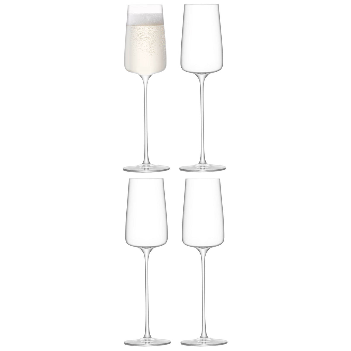 LSA | Sektglas METROPOLITAN, klar, 230ml, 4er Set