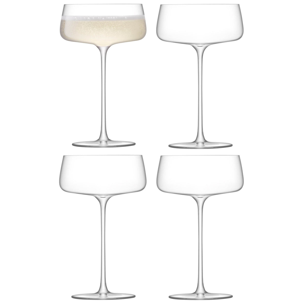 LSA | Champagnerglas METROPOLITAN, klar, 300ml, 4er Set