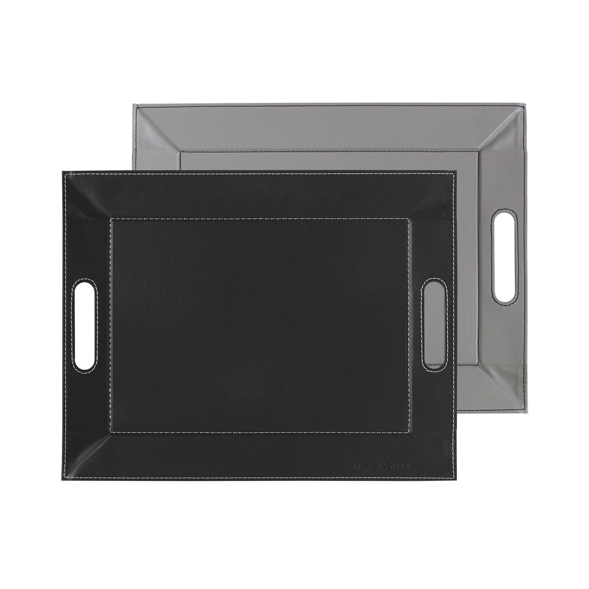 Wendetablett | 2in1 Tablett & Tischset DUO, Grau/Schwarz, klein