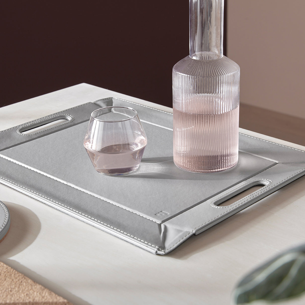 Wendetablett | 2in1 Tablett & Tischset DUO, Grau/Schwarz, klein