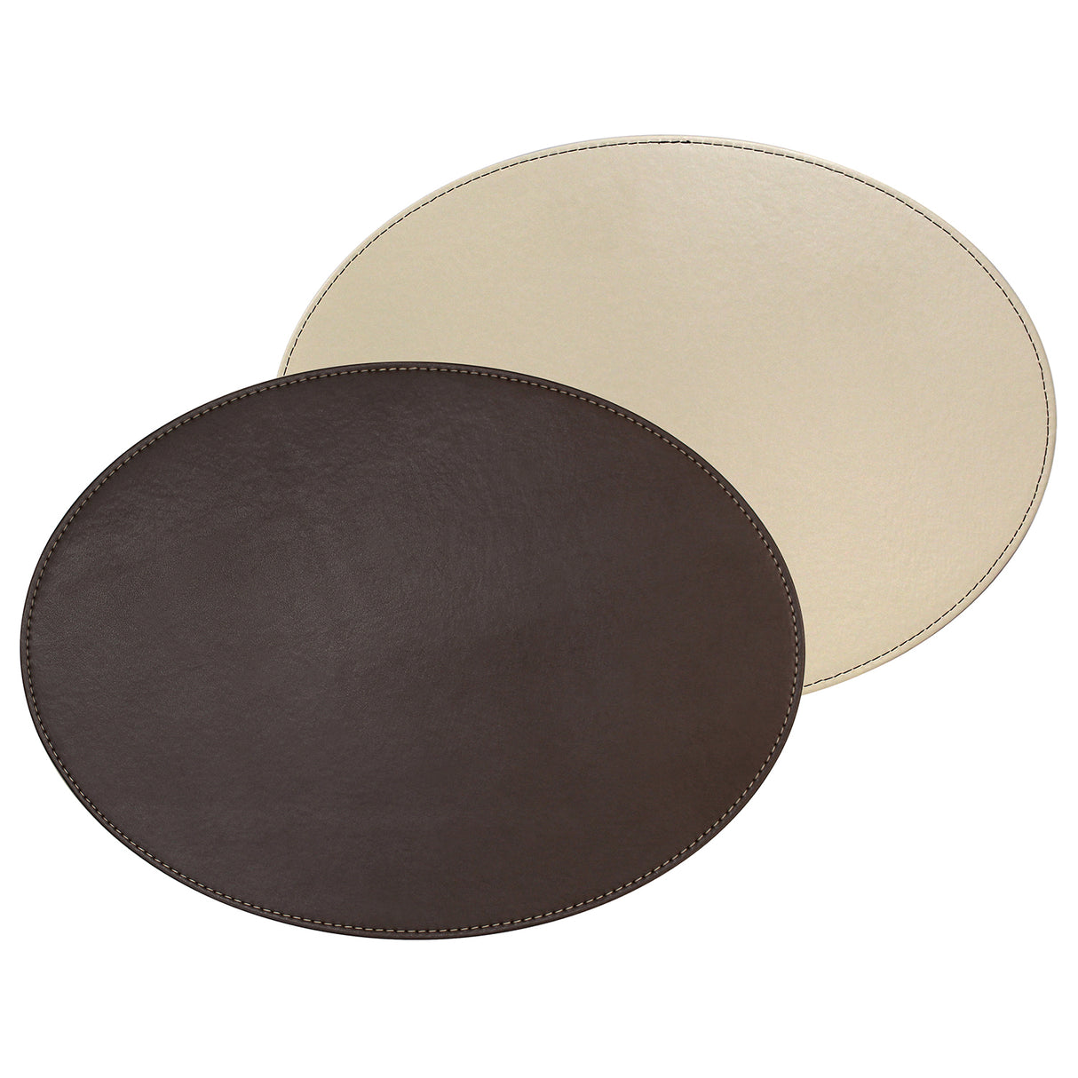 Platzset DUO oval, Schokobraun/Creme