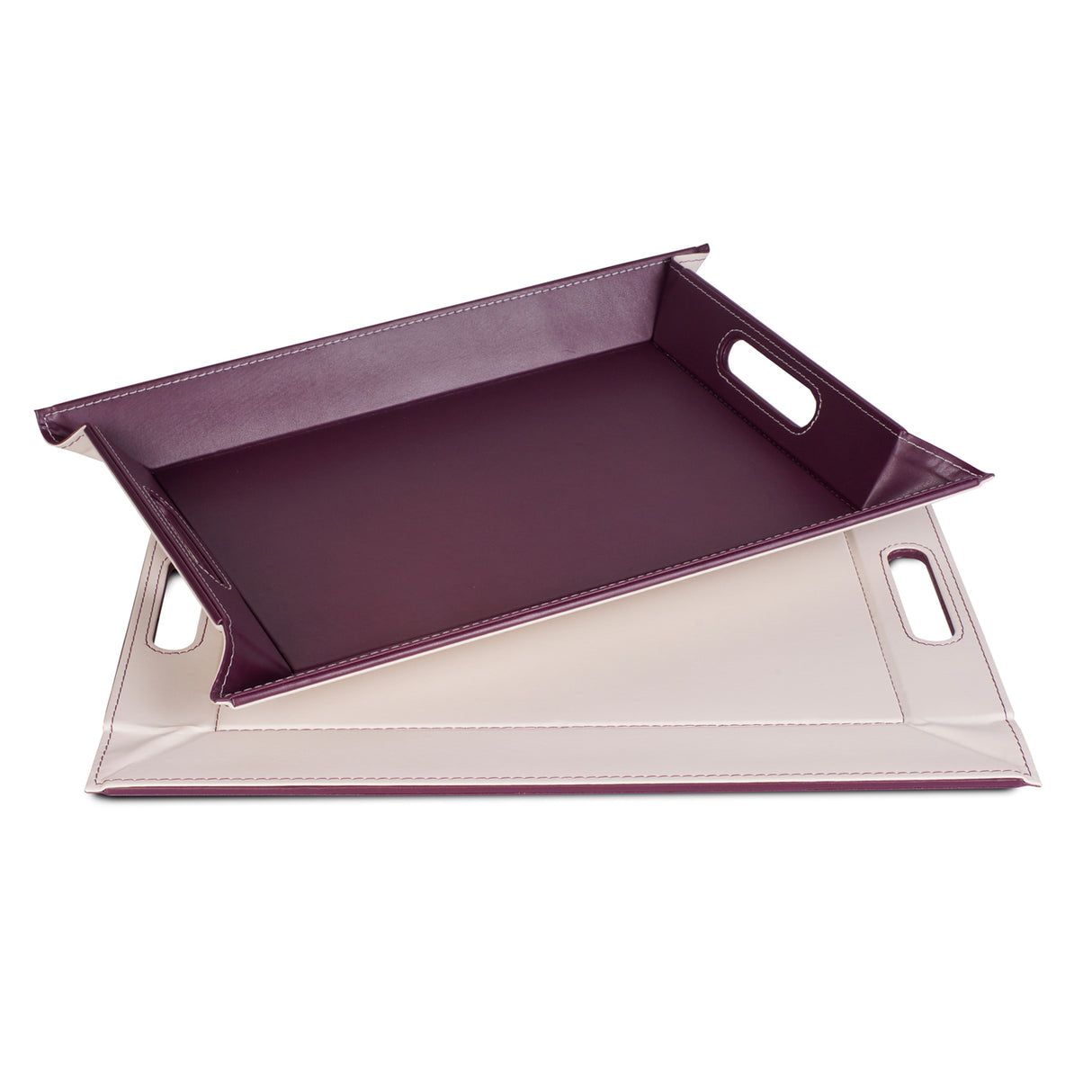 Wendetablett | 2in1 Tablett & Tischset DUO, Pflaume/Elfenbein, klein