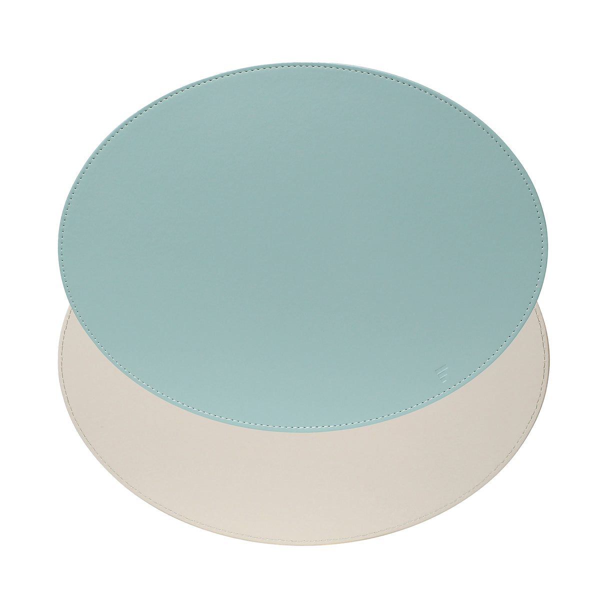 Platzset, Oval, Grau/Weiß