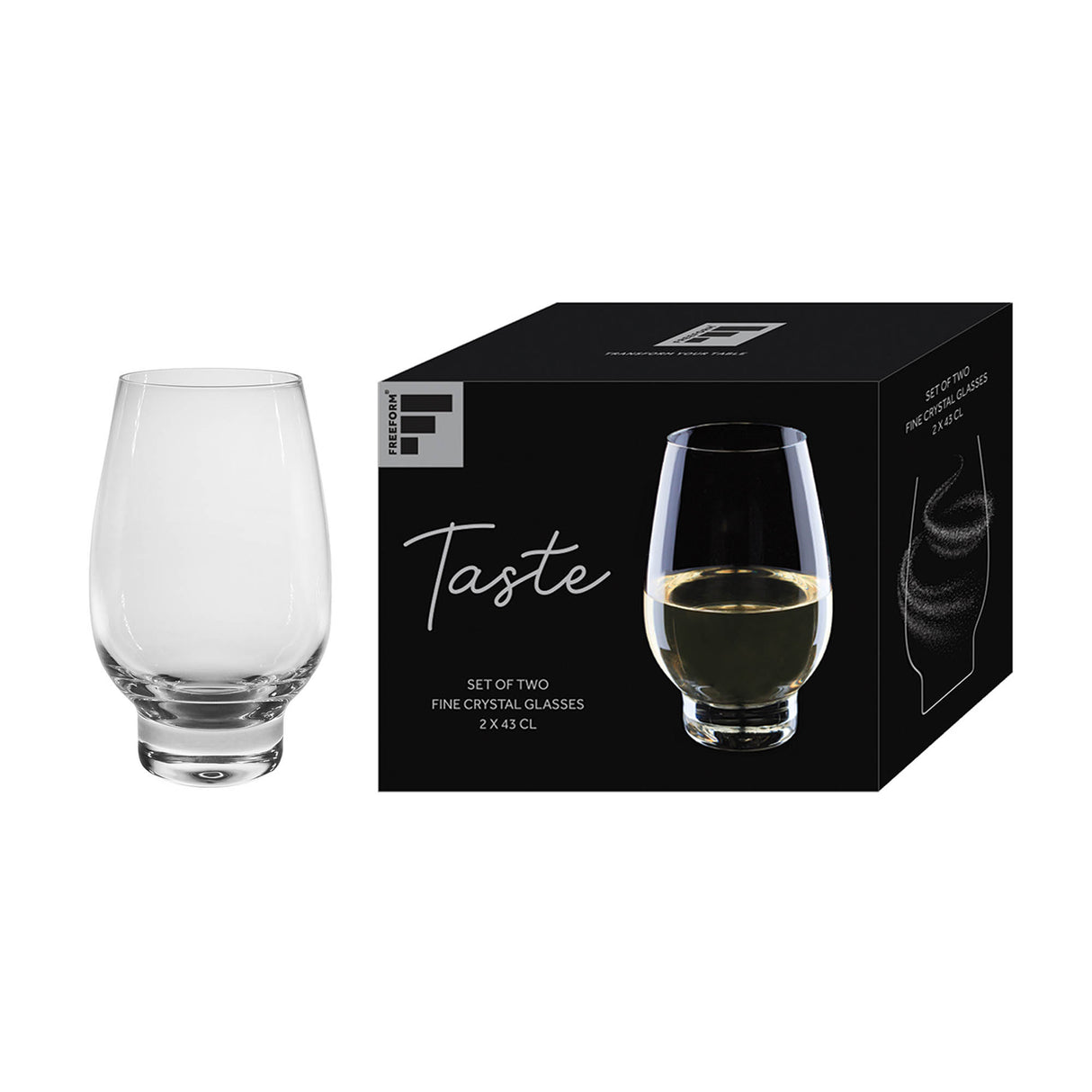 FREEFORM | Weißwein-Glas, klar, 2 x 430 ml