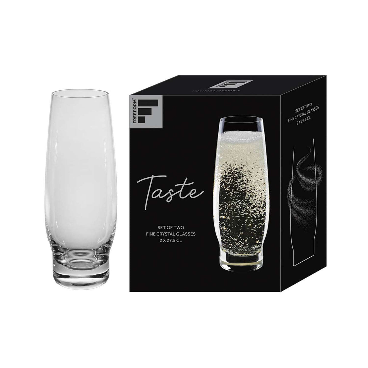 Sekt-Glas ohne Stiel, 275ml, 2er Set