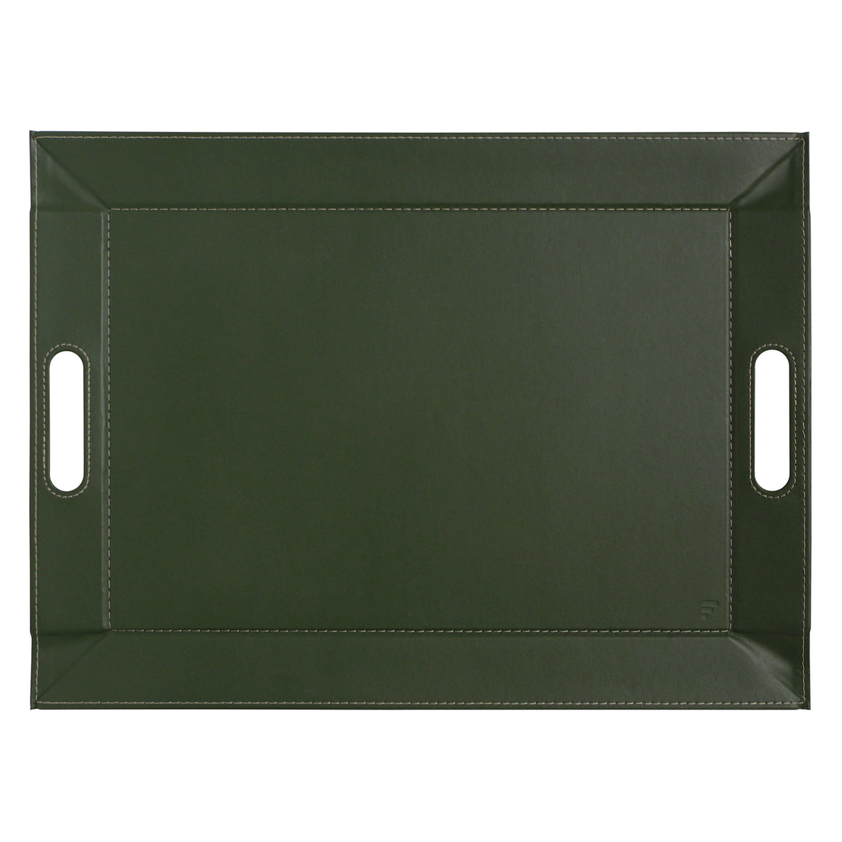 Wendetablett | 2in1 Tablett & Tischset DUO, Olive/Elfenbein, groß