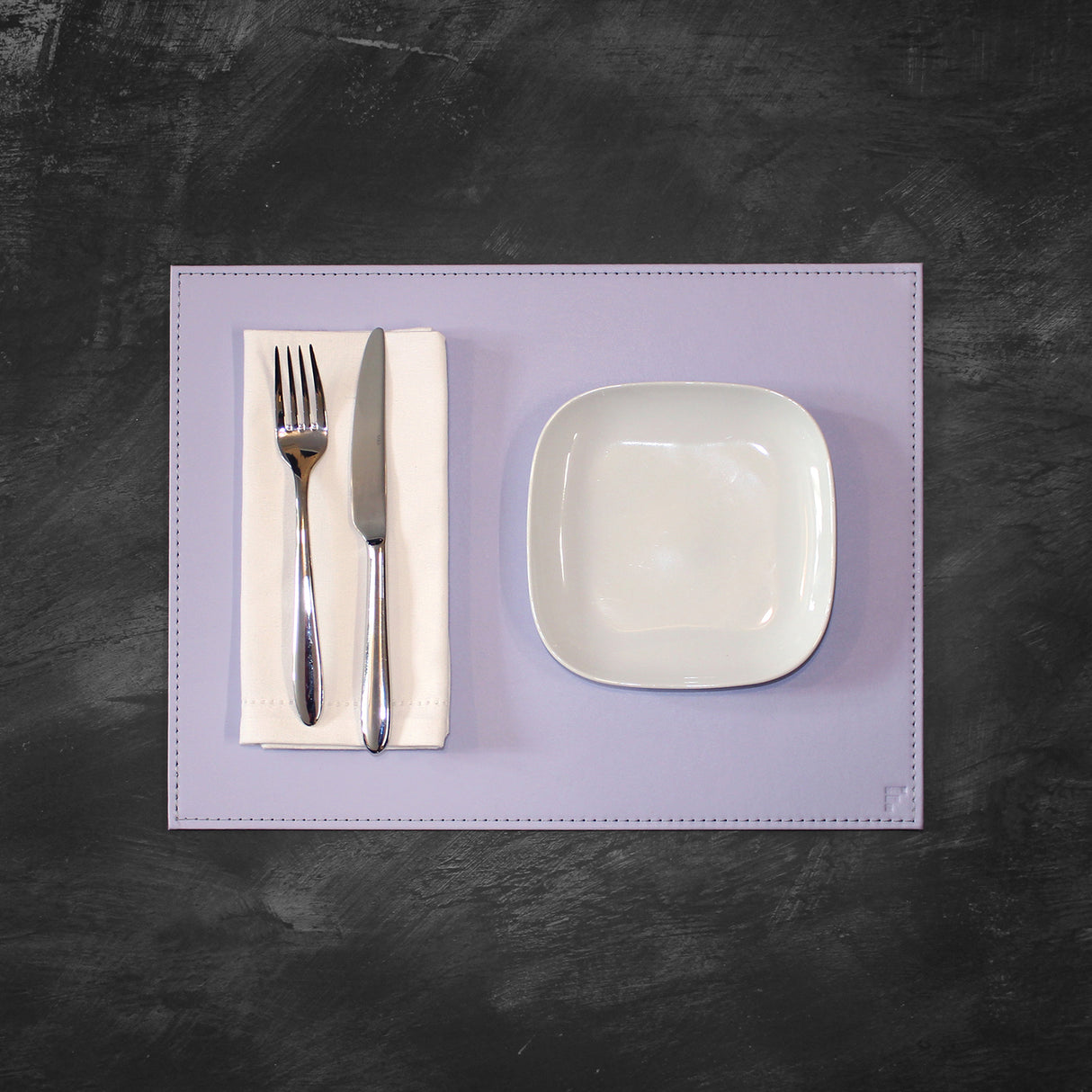 Platzset DUO rechteckig, Flieder/Grau