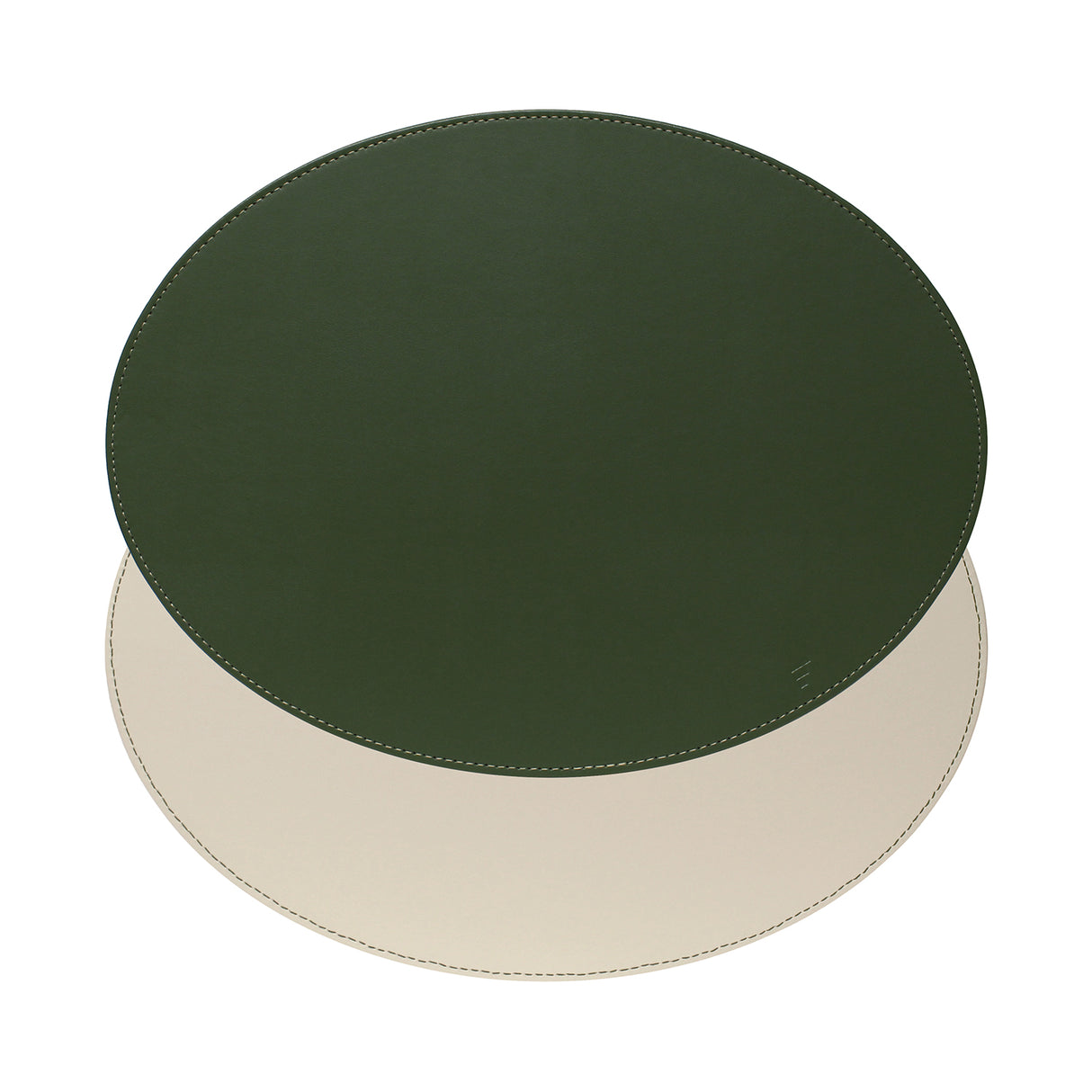 Platzset DUO, oval, Olivegrün/Elfenbein