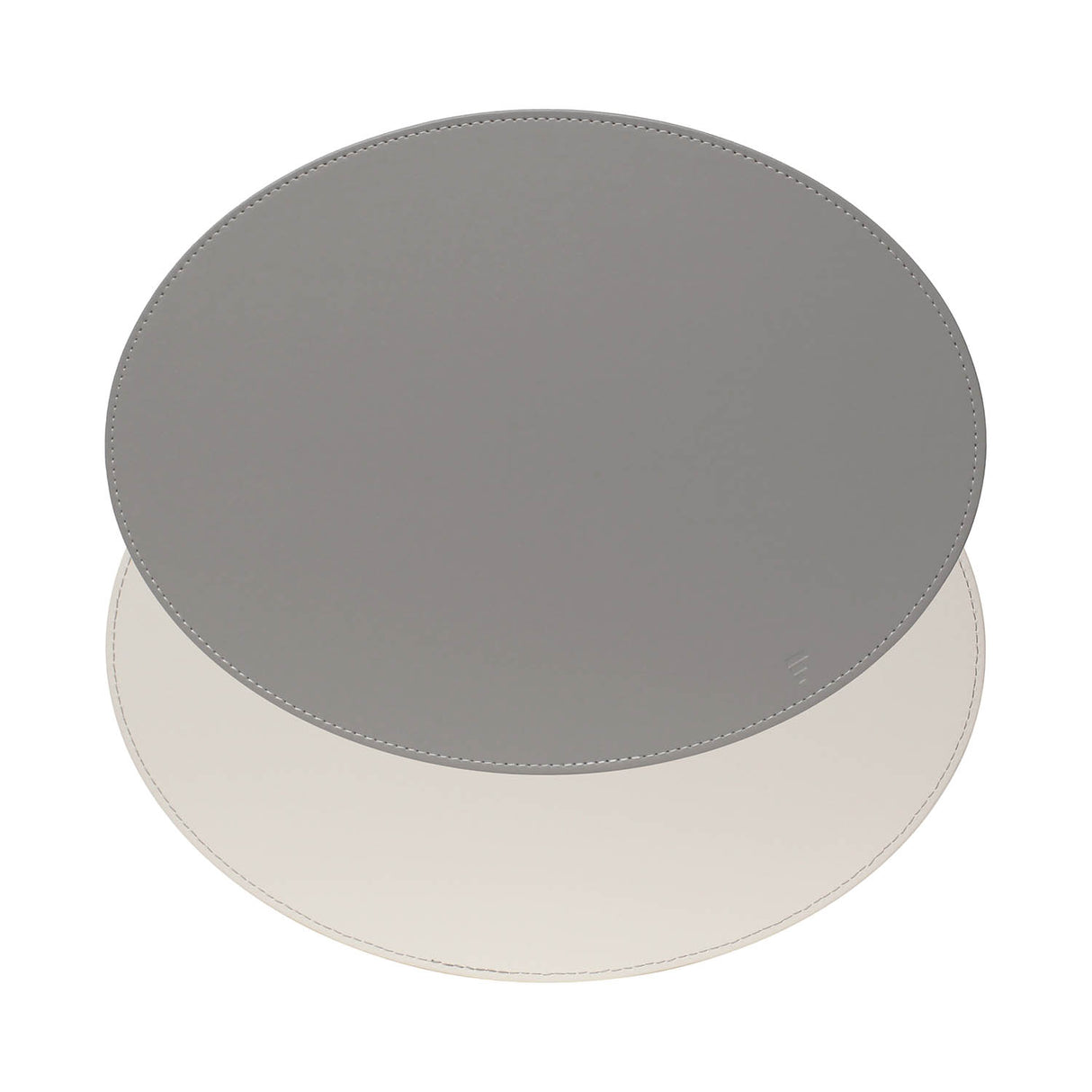 Platzset DUO, oval, Grau/Weiß